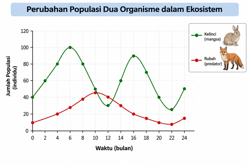 grafik perubahan jumlah populasi
